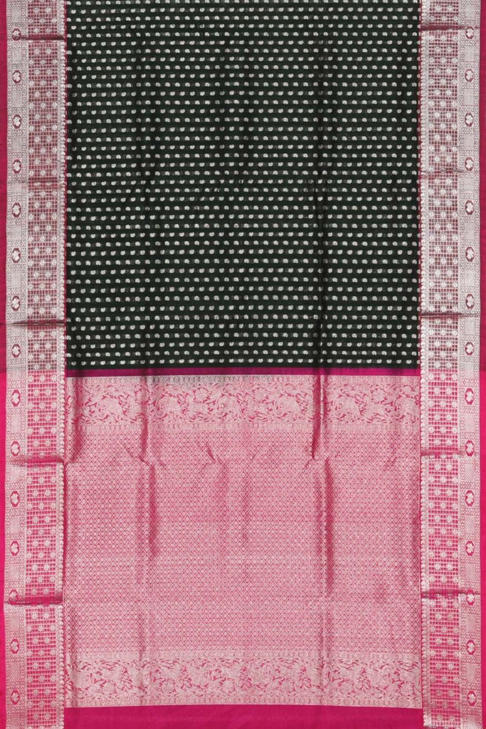 Image of Venkatagiri Silk Bottle Green Saree